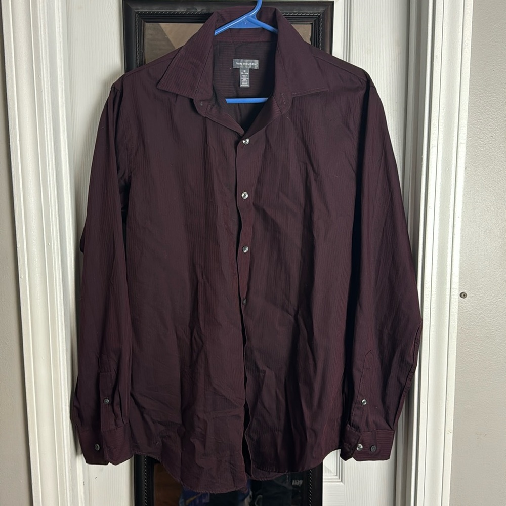 2019 Van Heusen Burgundy striped shirt